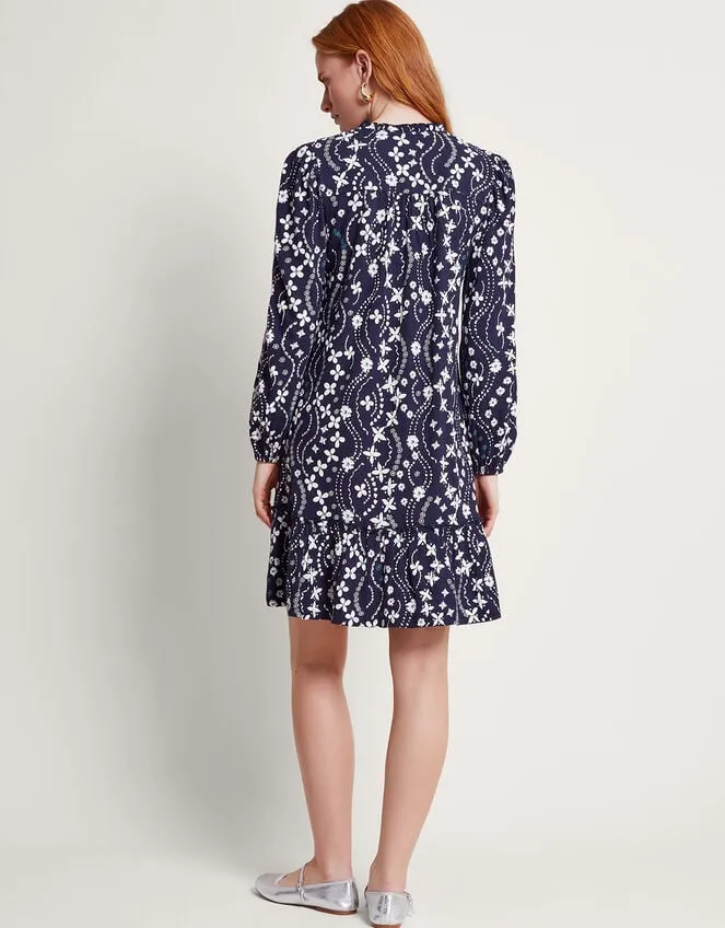 Serena Print Dress Blue Women Monsoon Dresses