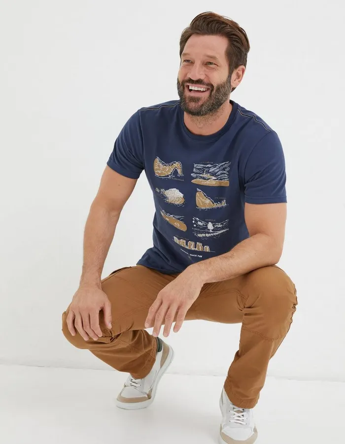 Seven Wonders TShirt Navy Men FatFace TShirts