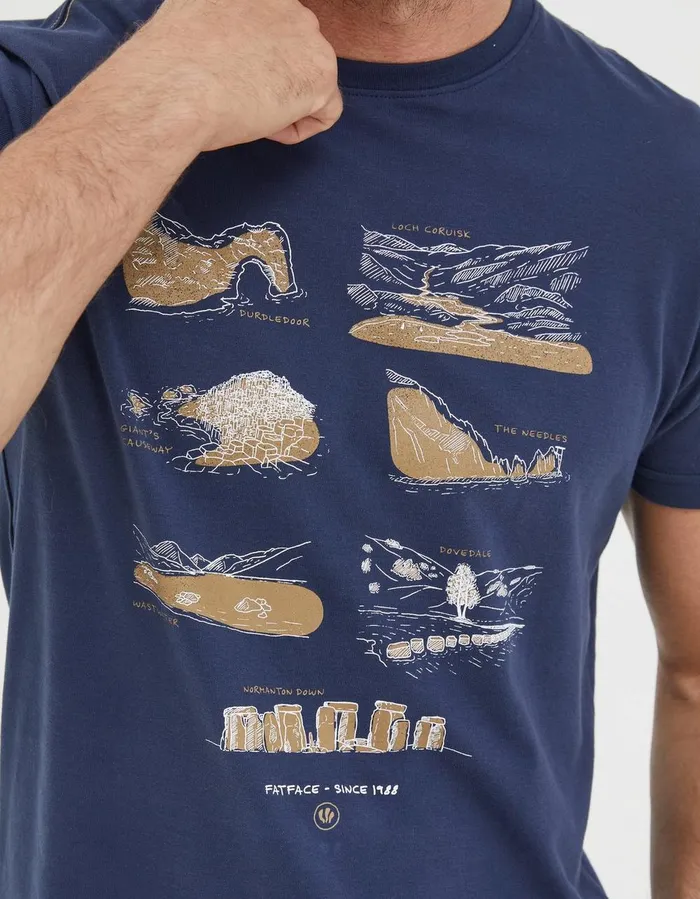 Seven Wonders TShirt Navy Men FatFace TShirts