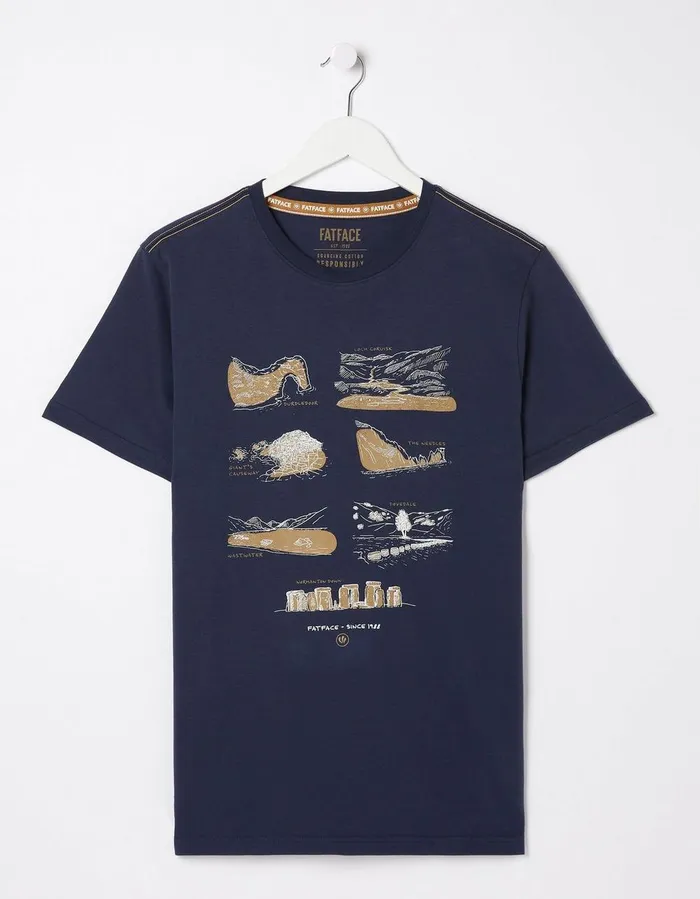 Seven Wonders TShirt Navy Men FatFace TShirts