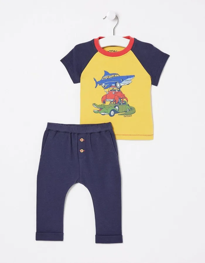 Shark Graphic Legging Set Baby FatFace Dungarees Trousers and Leggings
