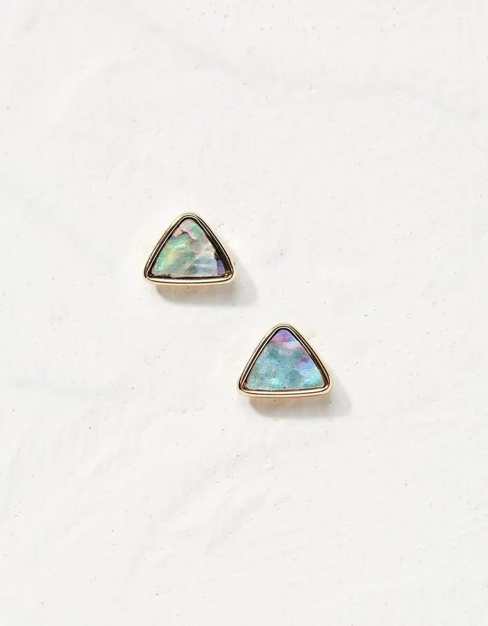 Shell Look Stud Earrings Gold Women FatFace Jewellery