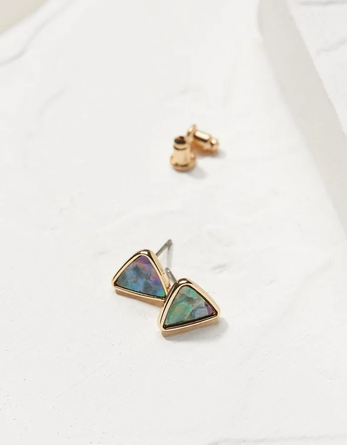 Shell Look Stud Earrings Gold Women FatFace Jewellery