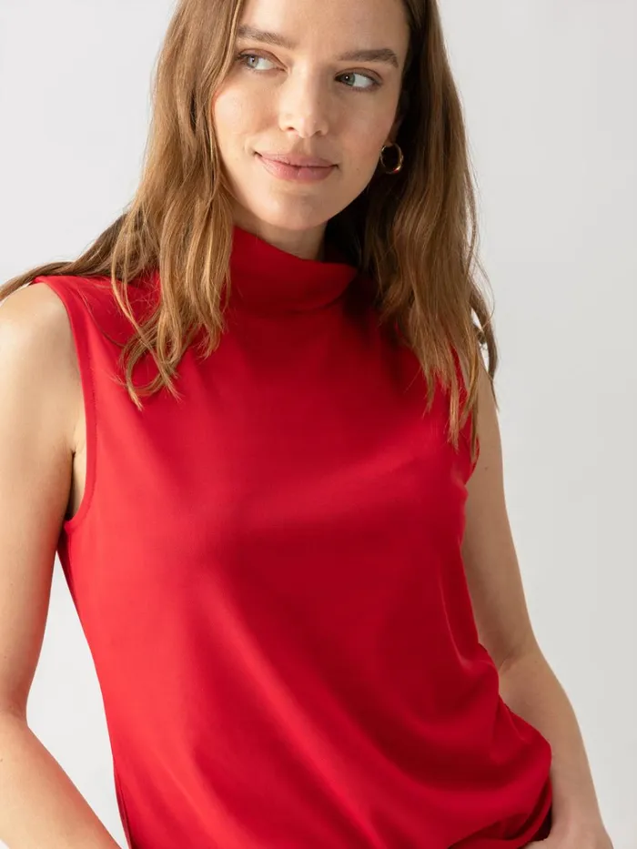 Shirred Neck Mesh Tank Cherry Red Women Sanctuary Clothing Tees and Tops Shirred Neck Mesh Tank Cherry Red Women Sanctuary Clothing Tees and Tops