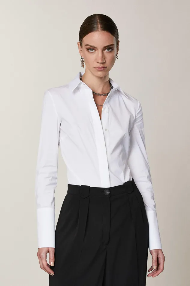 Shirts Women Patrizia Pepe Shirt Bodysuit Bianco Ottico