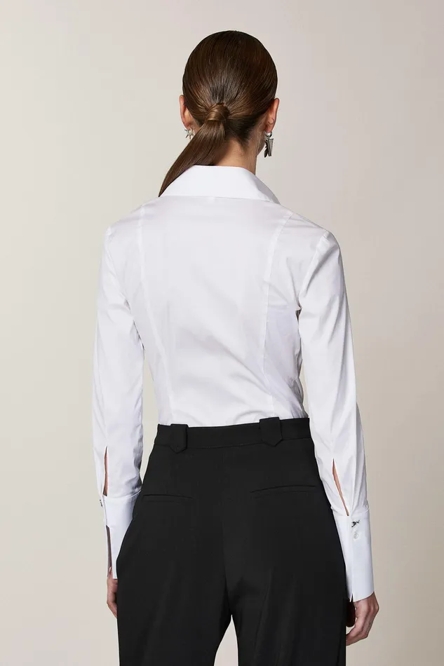 Shirts Women Patrizia Pepe Shirt Bodysuit Bianco Ottico