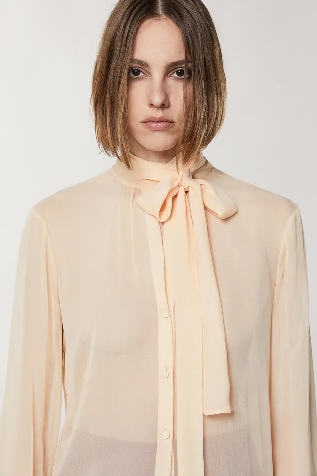 Shirts Women Patrizia Pepe Viscose Shirt Dress Astral Blush