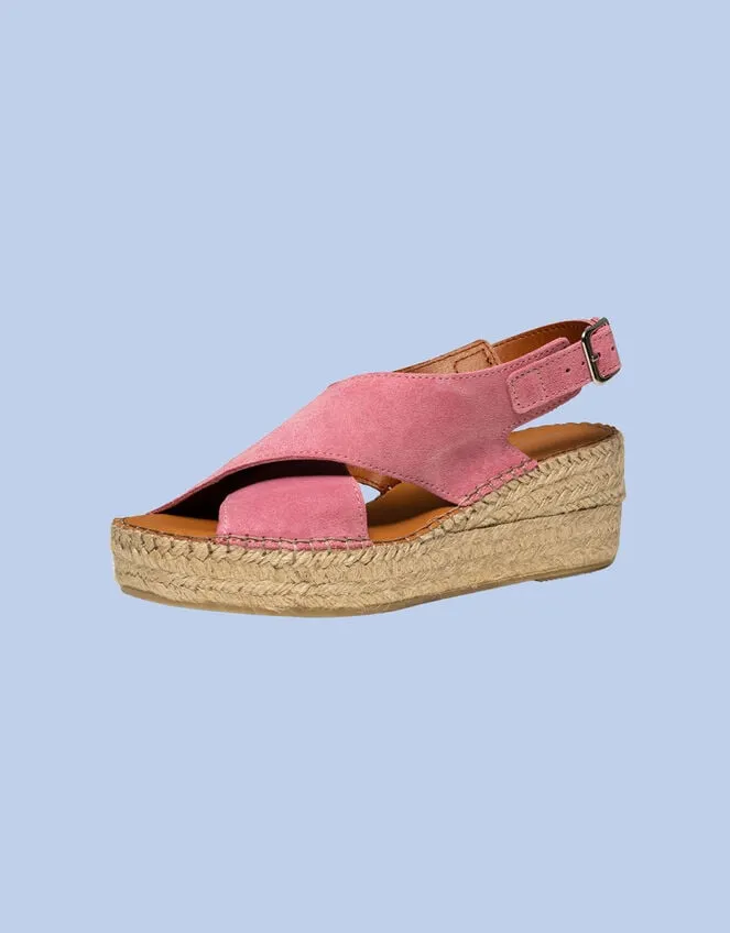 Shoe The Bear Suede Wedges Pink Women Monsoon Sandals