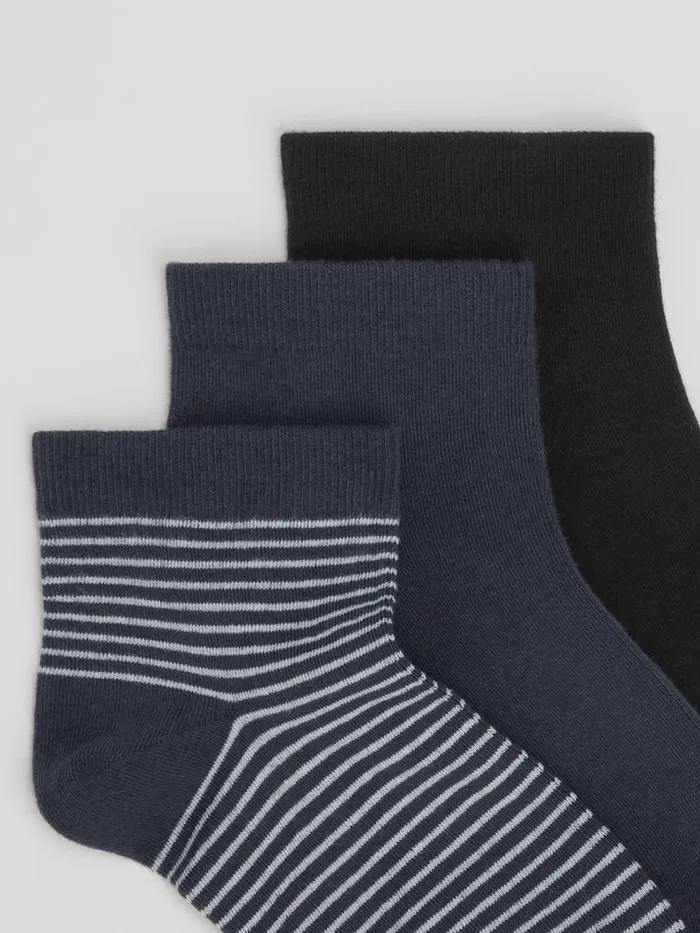 Shop Eileen Fisher Accessories Cotton Ankle Sock 3Pack Ocean