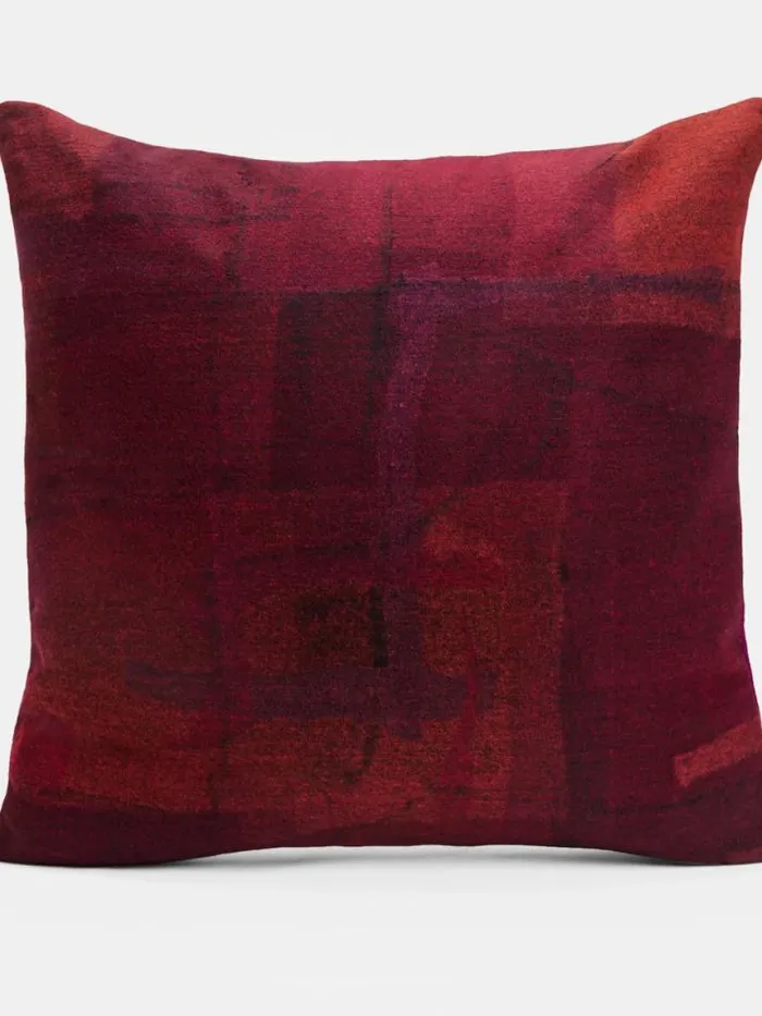 Shop Eileen Fisher Accessories Waste No More 24 X 24 Felted Pillow Red