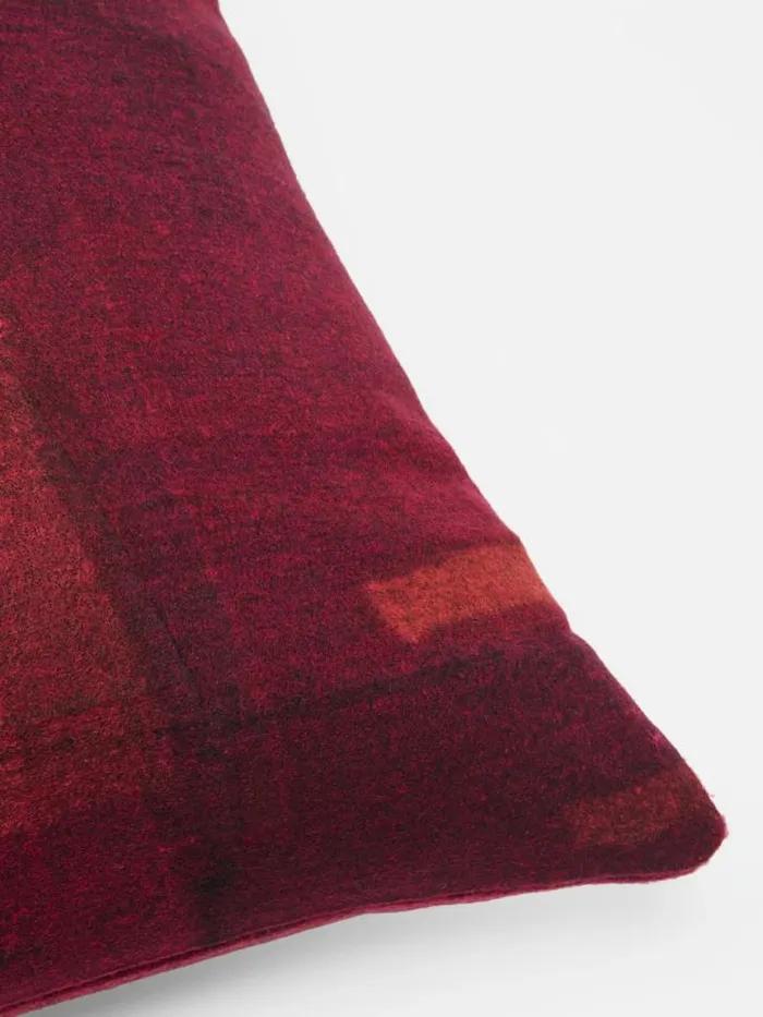 Shop Eileen Fisher Accessories Waste No More 24 X 24 Felted Pillow Red