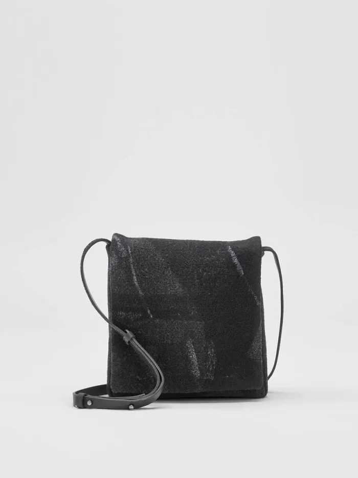 Shop Eileen Fisher Accessories Waste No More Crossbody Bag Charcoal