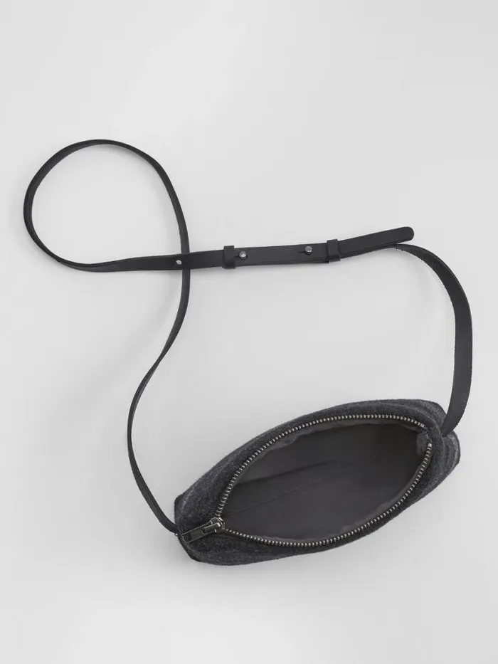 Shop Eileen Fisher Accessories Waste No More Crossbody Bag Charcoal