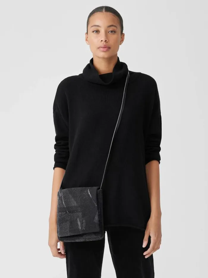 Shop Eileen Fisher Accessories Waste No More Crossbody Bag Charcoal