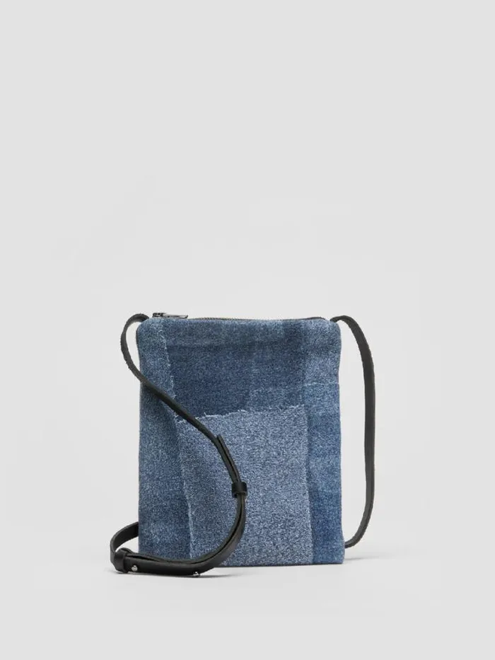 Shop Eileen Fisher Accessories Waste No More Denim Crossbody Bag Indigo
