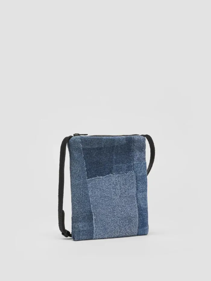 Shop Eileen Fisher Accessories Waste No More Denim Crossbody Bag Indigo