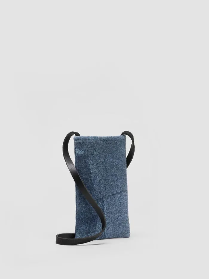 Shop Eileen Fisher Accessories Waste No More Denim Phone Pouch Indigo