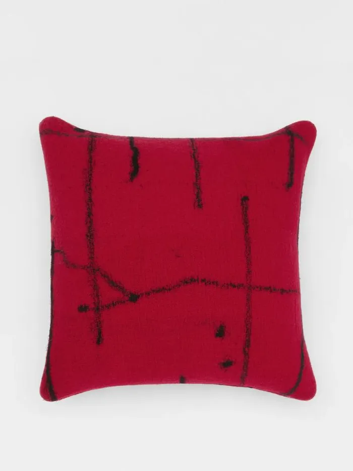Shop Eileen Fisher Accessories Waste No More Felted Artisanal Pillow 11034 By 11034 Red