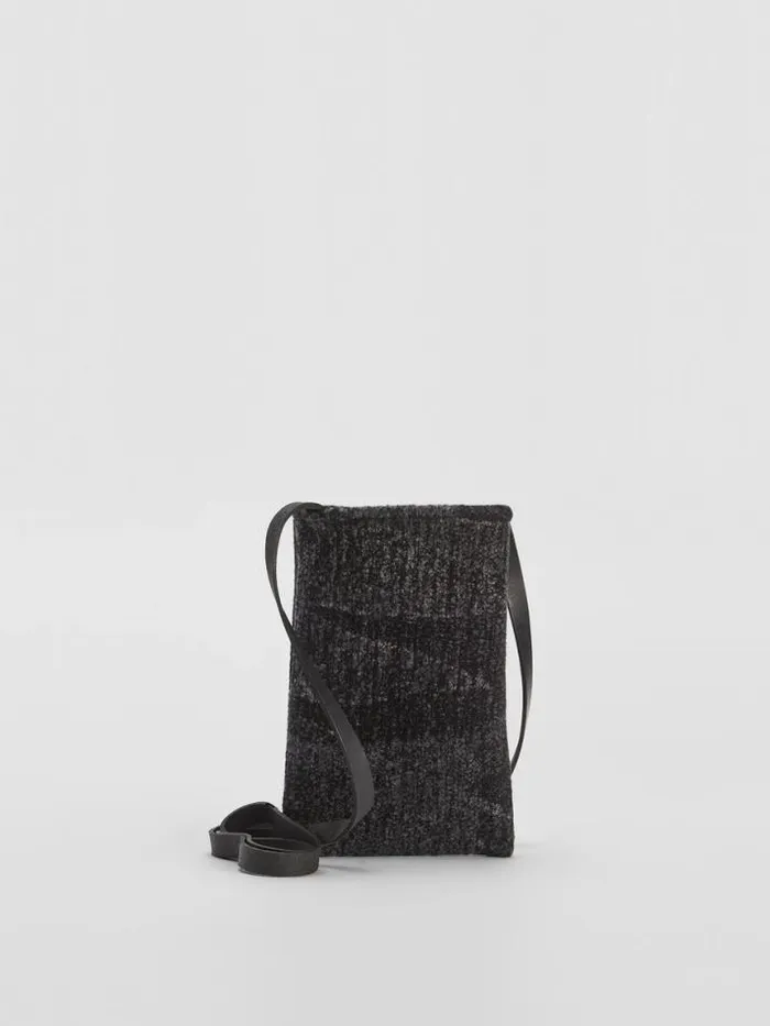 Shop Eileen Fisher Accessories Waste No More Felted Phone Pouch Charcoal