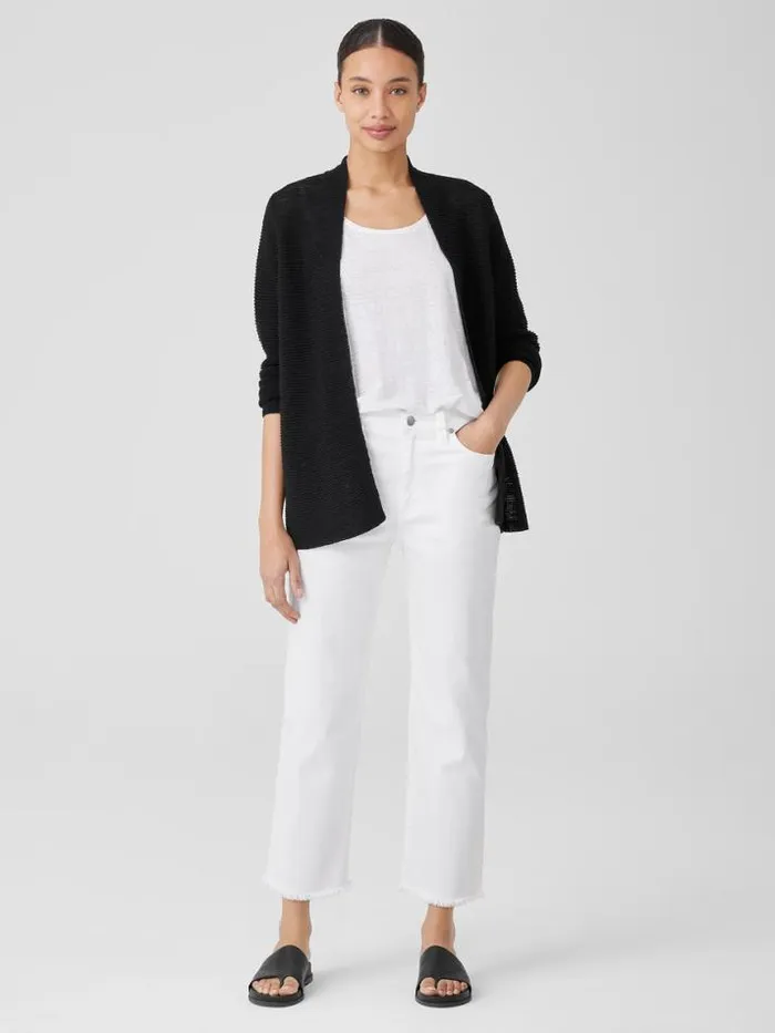 Shop Eileen Fisher Denim Organic Cotton Denim Straight Jean White