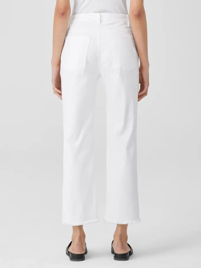 Shop Eileen Fisher Denim Organic Cotton Denim Straight Jean White