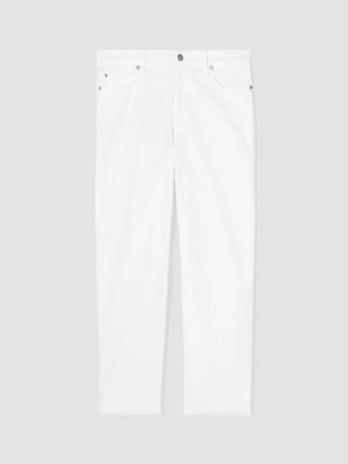 Shop Eileen Fisher Denim Organic Cotton Denim Straight Jean White