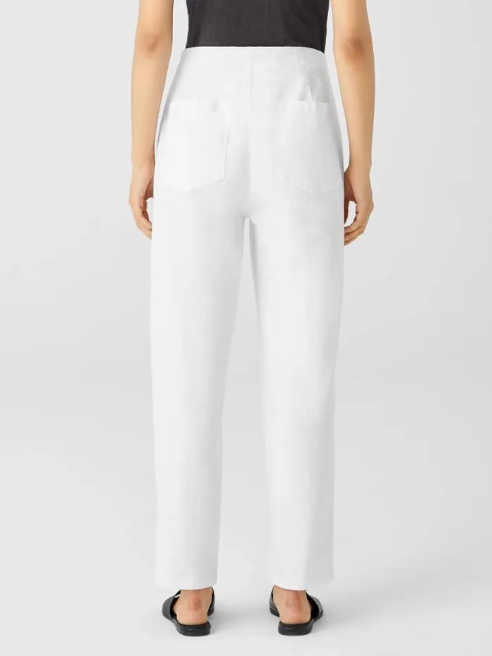 Shop Eileen Fisher Denim Organic Cotton Denim Tapered Pant White