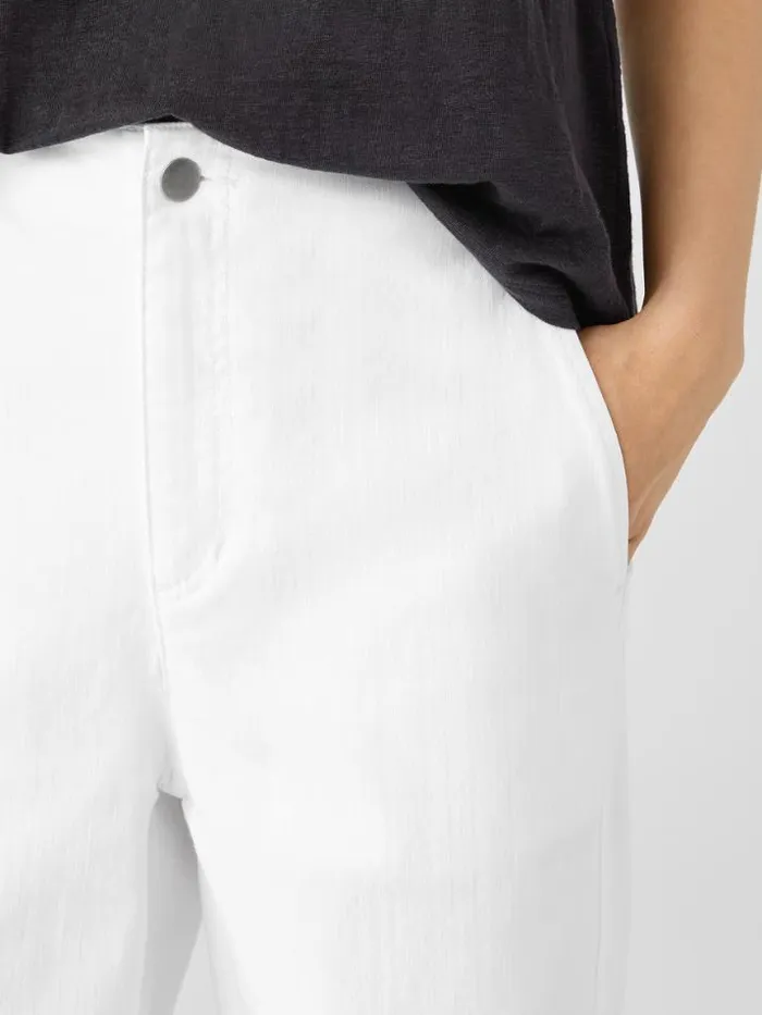 Shop Eileen Fisher Denim Organic Cotton Denim Tapered Pant White