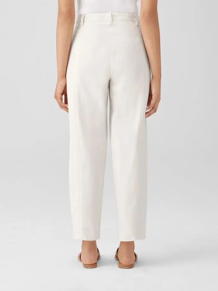 Shop Eileen Fisher Denim Undyed Organic Cotton Denim Lantern Pant Undyed Natural