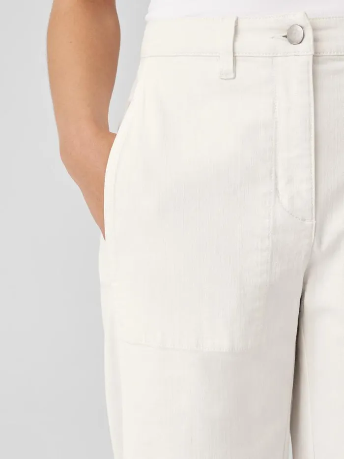 Shop Eileen Fisher Denim Undyed Organic Cotton Denim Lantern Pant Undyed Natural