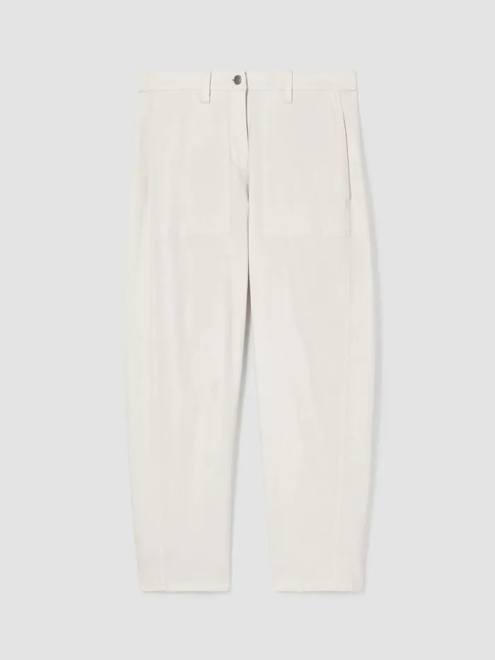 Shop Eileen Fisher Denim Undyed Organic Cotton Denim Lantern Pant Undyed Natural