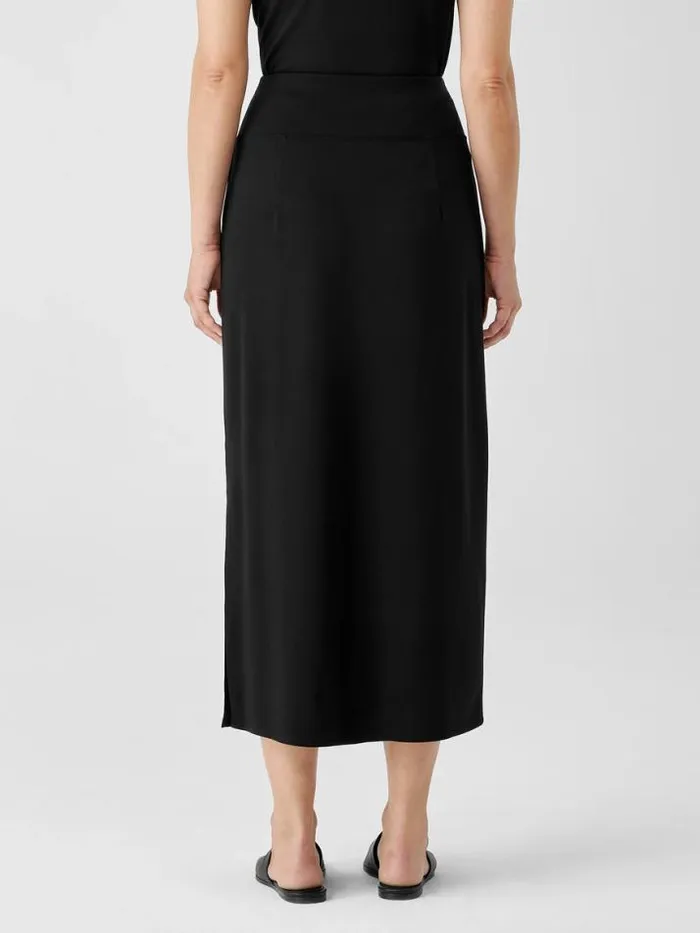 Shop Eileen Fisher Dresses and Skirts Stretch Jersey Knit Straight Skirt Black