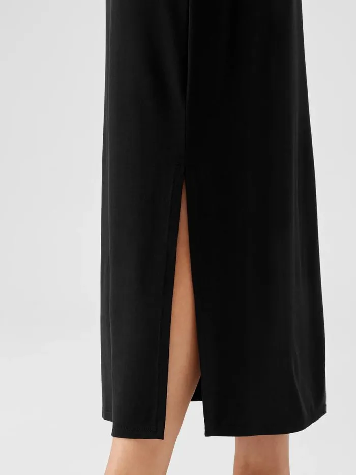 Shop Eileen Fisher Dresses and Skirts Stretch Jersey Knit Straight Skirt Black