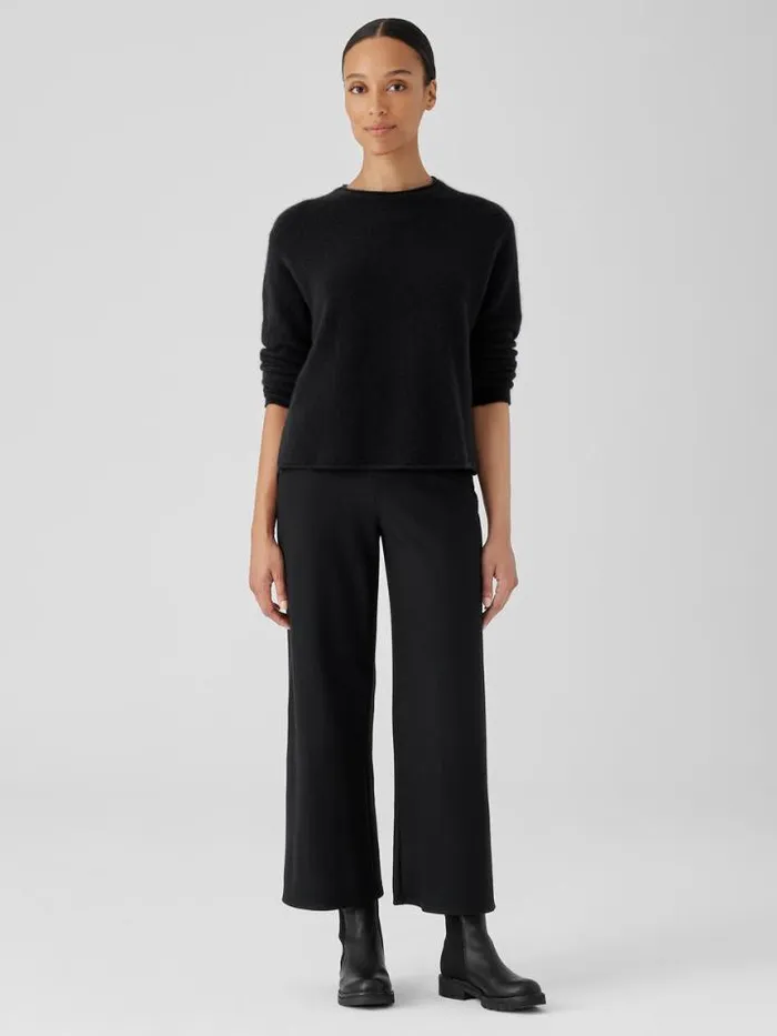 Shop Eileen Fisher Extended Sizing 1X3X Cashmere Silk Bliss Crew Neck Top Black