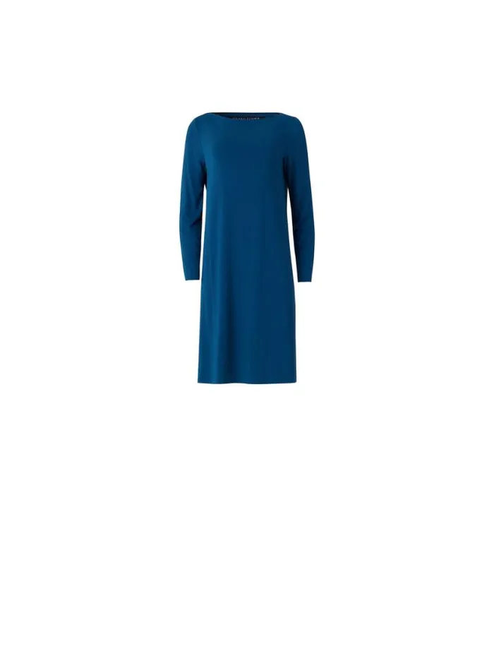Shop Eileen Fisher Extended Sizing 1X3X Fine Jersey Cowl Neck Dress Atlantis