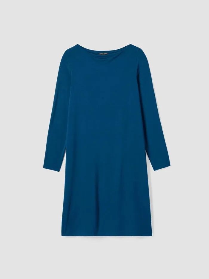 Shop Eileen Fisher Extended Sizing 1X3X Fine Jersey Cowl Neck Dress Atlantis