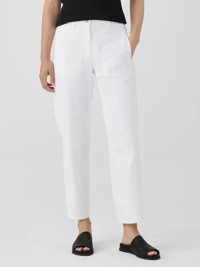 Shop Eileen Fisher Extended Sizing 1X3X Organic Cotton Denim Lantern Jean White