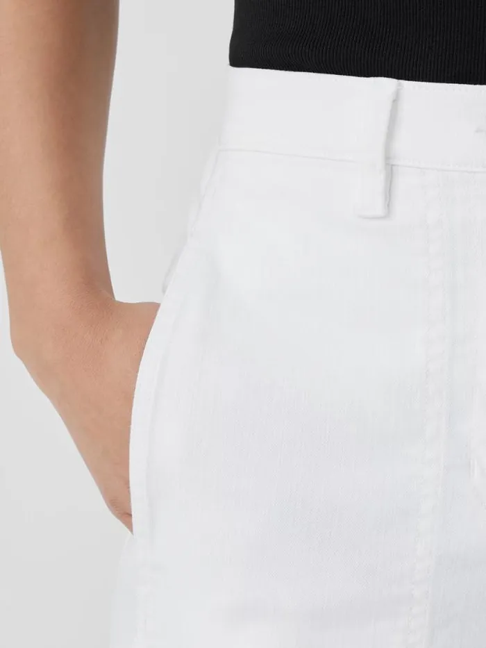 Shop Eileen Fisher Extended Sizing 1X3X Organic Cotton Denim Lantern Jean White
