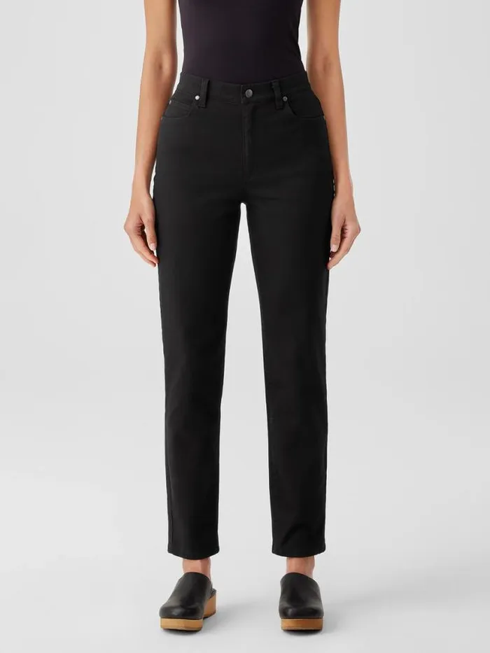 Shop Eileen Fisher Extended Sizing 1X3X Organic Cotton Denim Slim Jean Black