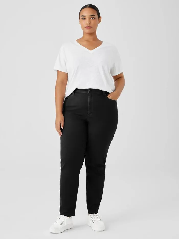 Shop Eileen Fisher Extended Sizing 1X3X Organic Cotton Denim Slim Jean Black