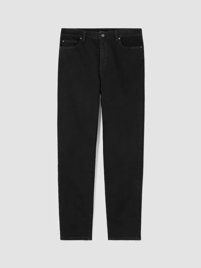 Shop Eileen Fisher Extended Sizing 1X3X Organic Cotton Denim Slim Jean Black