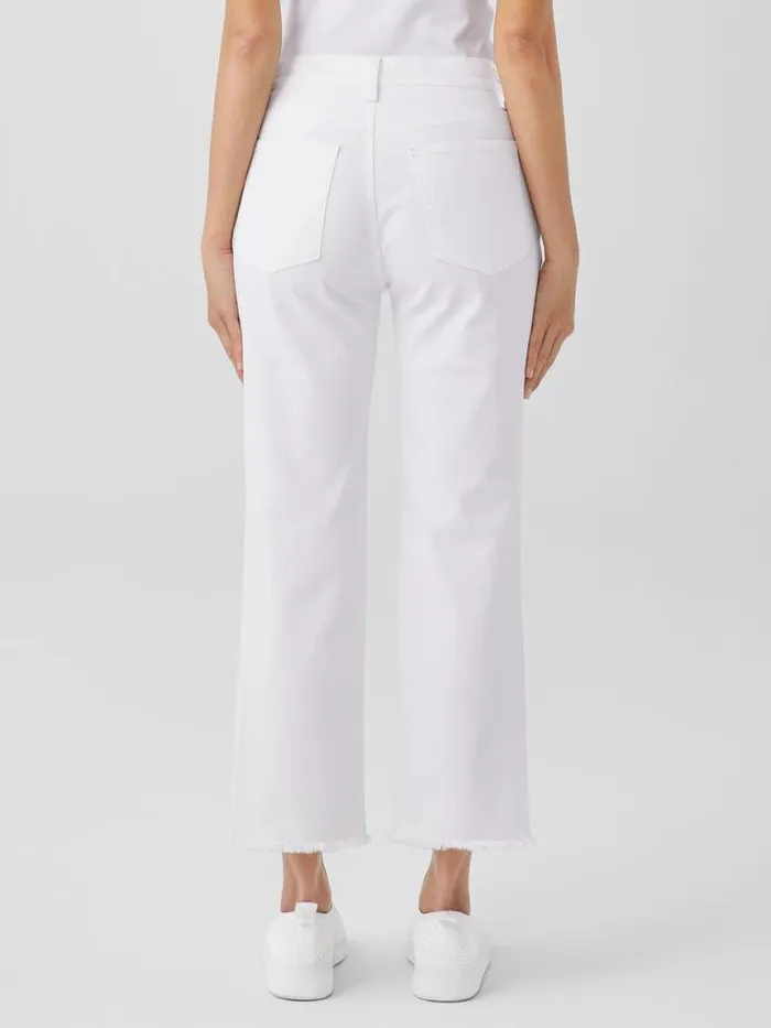 Shop Eileen Fisher Extended Sizing 1X3X Organic Cotton Denim Straight Jean White
