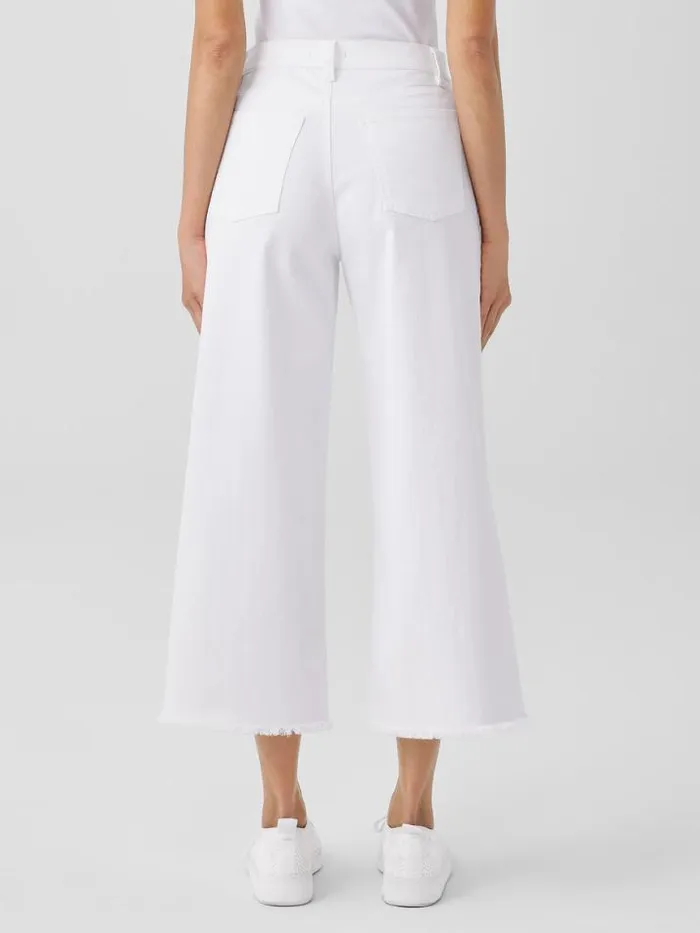 Shop Eileen Fisher Extended Sizing 1X3X Organic Cotton Denim WideLeg Jean White