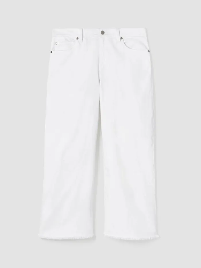 Shop Eileen Fisher Extended Sizing 1X3X Organic Cotton Denim WideLeg Jean White