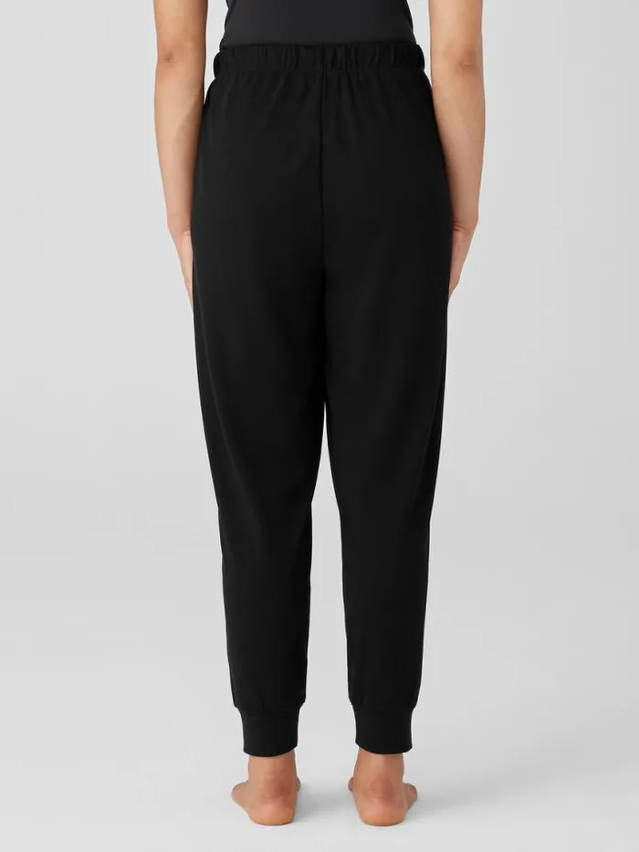 Shop Eileen Fisher Extended Sizing 1X3X Organic Cotton Interlock Jogger Sleep Pant Black
