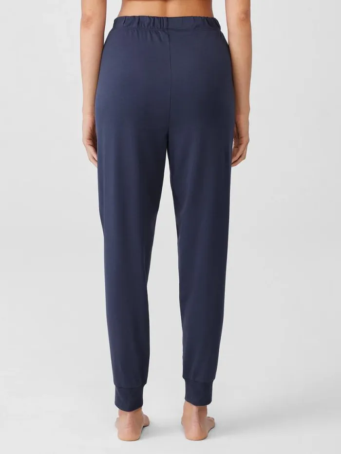 Shop Eileen Fisher Extended Sizing 1X3X Organic Cotton InterlockJogger Sleep Pant Indigo