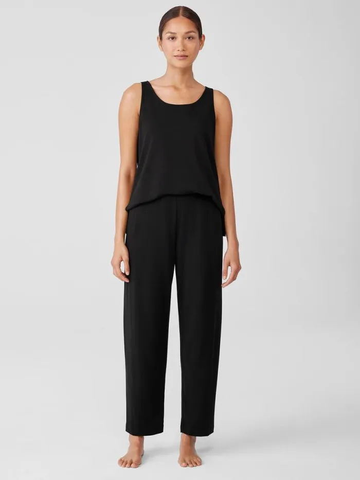 Shop Eileen Fisher Extended Sizing 1X3X Organic Cotton Interlock Lantern Sleep Pant Black