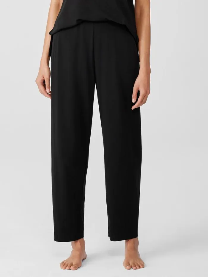 Shop Eileen Fisher Extended Sizing 1X3X Organic Cotton Interlock Lantern Sleep Pant Black