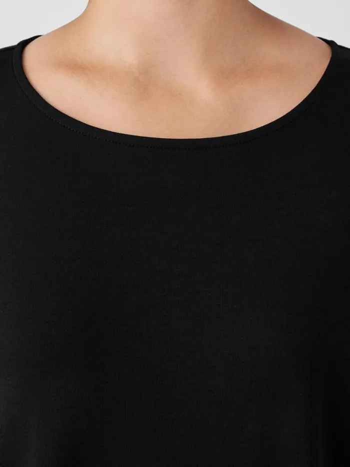Shop Eileen Fisher Extended Sizing 1X3X Organic Cotton Interlock Sleep Dress Black