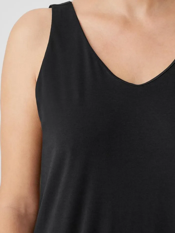 Shop Eileen Fisher Extended Sizing 1X3X Organic Cotton Interlock Sleep Jumpsuit Black
